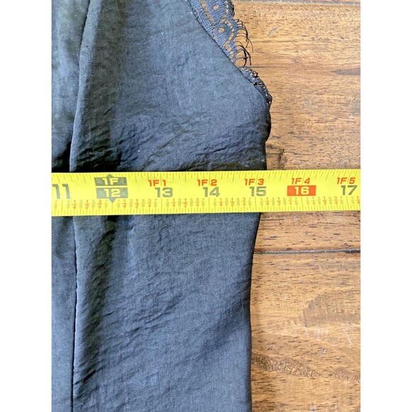 Y2K Sadie and Sage Mini Slip Dress Small Black Lace 90's Whimsygoth - Picture 4 of 8